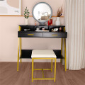 Black Dressing Table Desk Vanity Makeup with LED