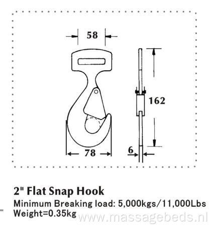 2 Inch Flat Snap Hook Breaking Load 5000KG