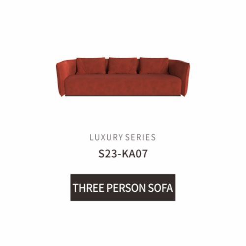 3 seaters sofa red fabric sofa