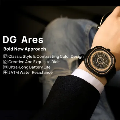 DOOGEE DG Ares: 1.32 Inch LCD Screen, 3ATM Waterproof, 24 Sports Modes & Oxygen Monitoring Smart Watch