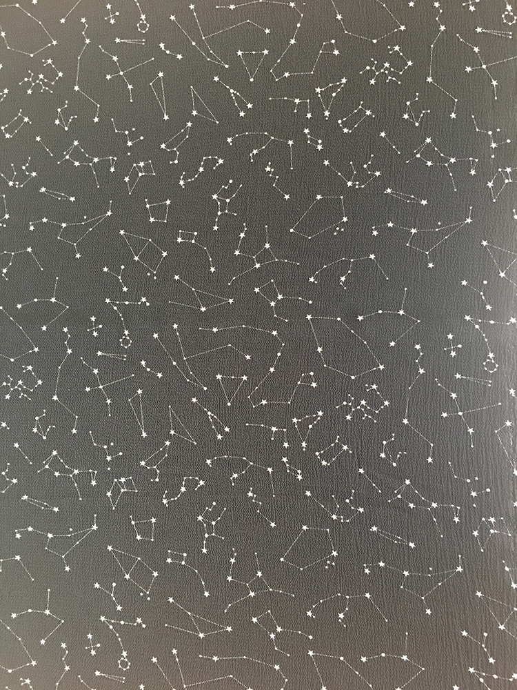 Stars Design Polyester Bubble Crepe Printing Fabric