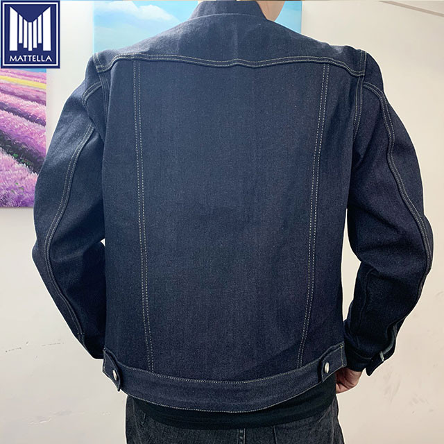 15 Oz Oversized 100 Cotton Vintage Selvedge Edge Denim Fabric Jacket Men Outdoor2