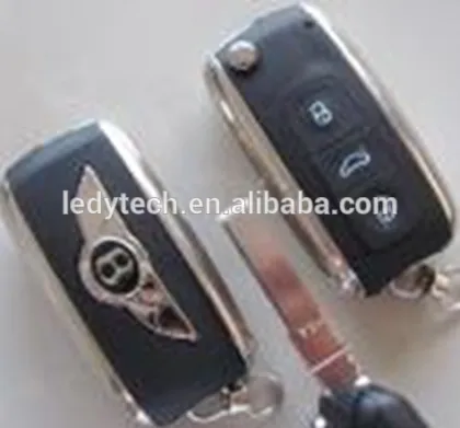 Bentley key 3 button remote flip car key cover case for BENTLEY CONTINENTAL GTC SUPERSPORT