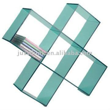 Customized Clear Acrylic CD Rack FZ-HG-0614-1