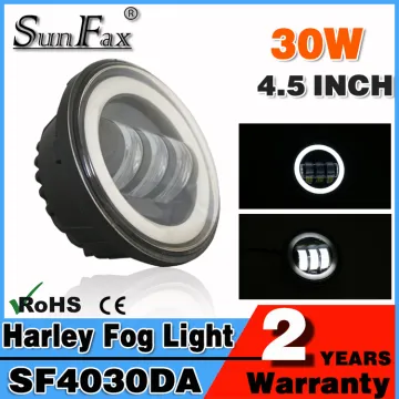 Factory price! 4.5 inch 30w 2400lm led fog lamp, round motorcycle fog lamp headligth for harley