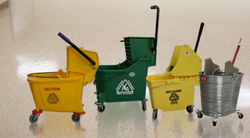 36L Plastic Mop Bucket Trolley