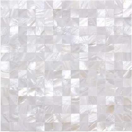 Kitchen / Bathroom Wall Decoration White Tile Pearl Shell Mosaic