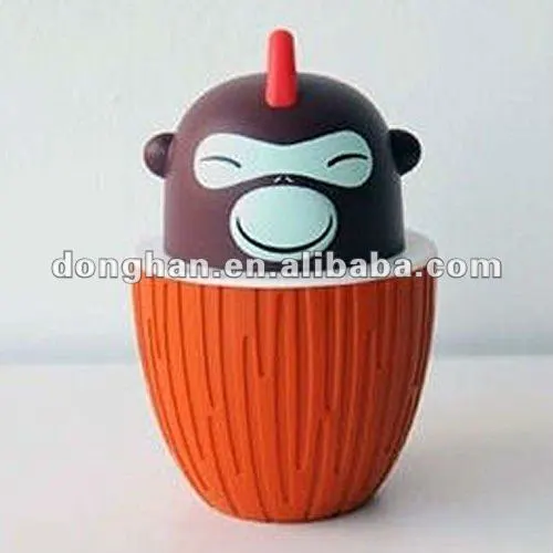lovely smile animal decorative custom ceramic egg cup with lid