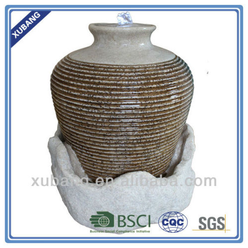 antiquity jar with rocky baase garden water fountain