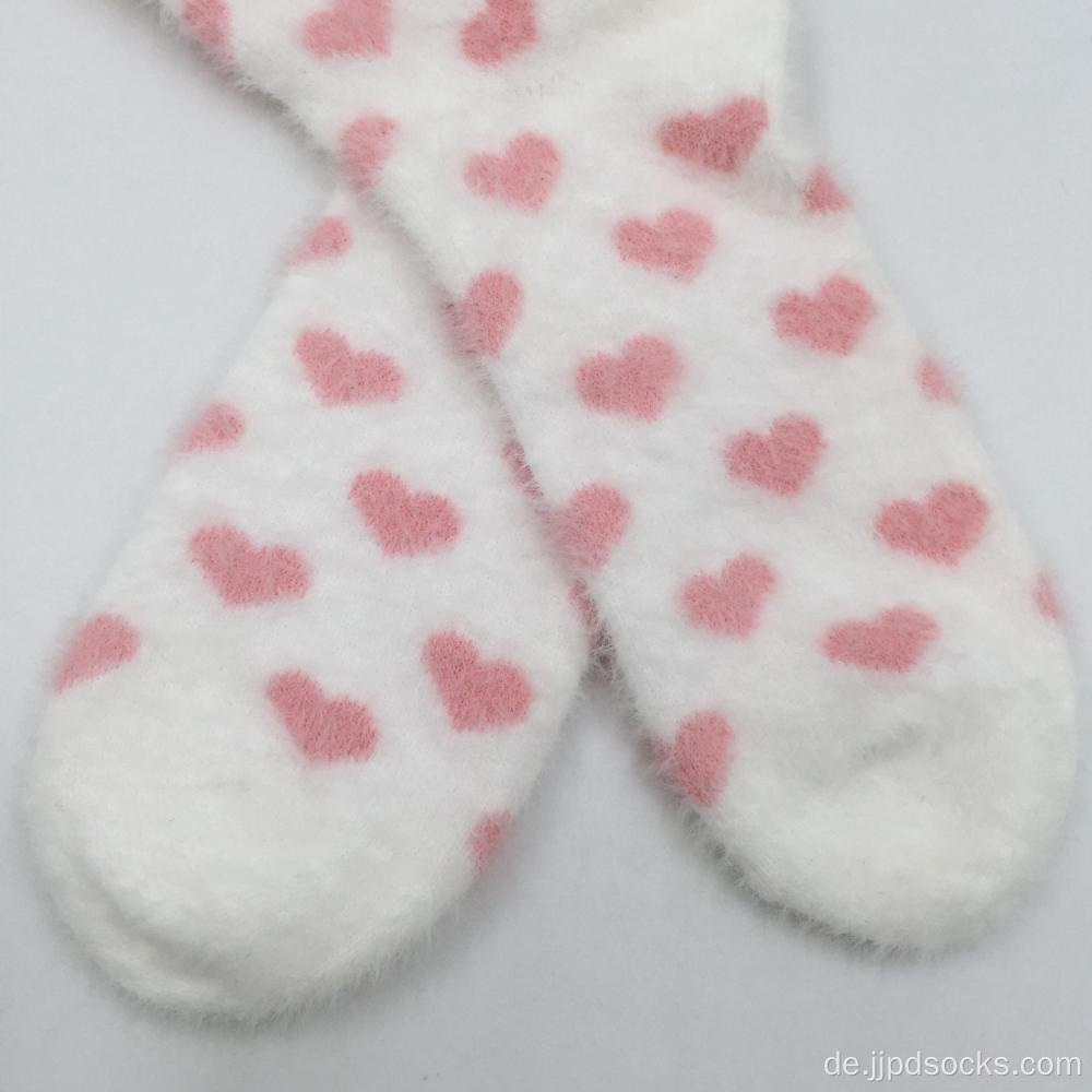 Super weiche gemütliche Socken Whit Rosa Heart