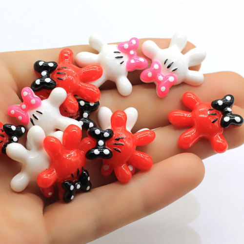Hot Fashion Ρητίνη Ποντίκι Χέρια Cabochons Πιο δημοφιλή Πλάτη Ρητίνες Kitsch Γάντια Craft Mouse Gloves Cabs Slime Beads