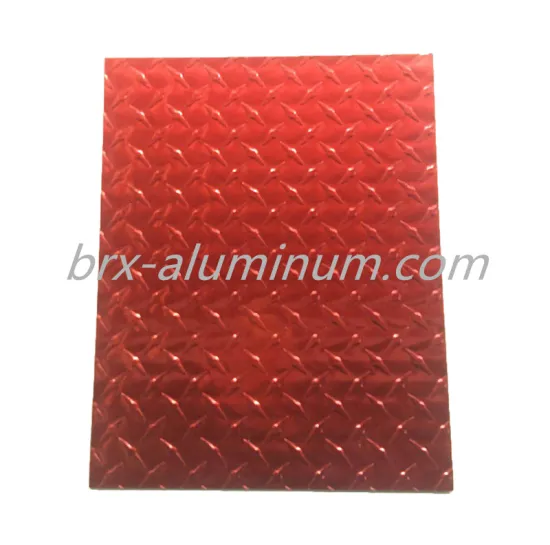 Red Compass Pattern Anodized Aluminum Plate