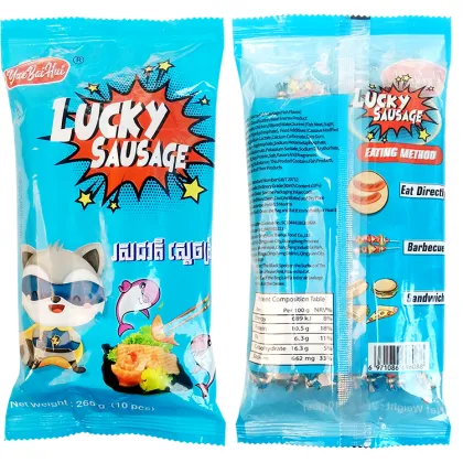 Chinese Halal Snack Sandwich with Surimi Fish Flavor Ham Sausage