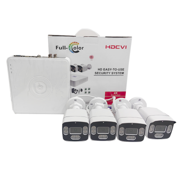 Custom HD Lens 3.6mm 2MP 4CH Full Color Bullet Camera XVR Kit