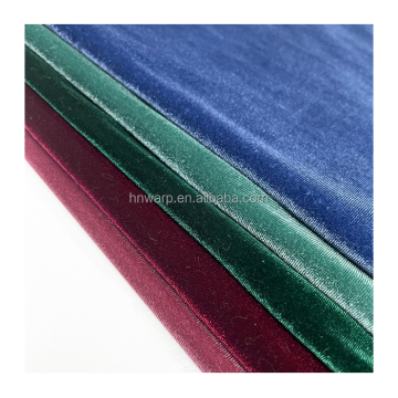 Warp Knitted Polyester Spandex 250gsm Velour 4 Way Stretch Fabric