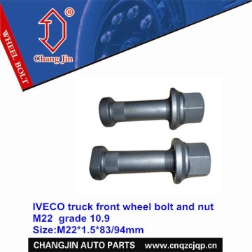 IVECO -LKW -Vorderradschraube und Nuss M22 Grade 10,9
