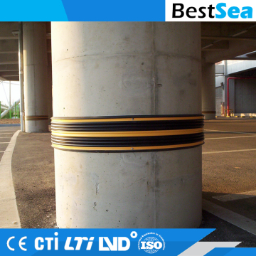 Wall corner guard with steel retainer, yellow wall bumper guards
