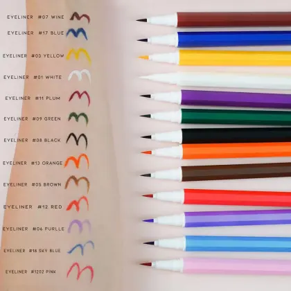 Waterproof Magnetic Eyeliner with Eyelashes - Black, Brown, Clear & Colorful Options