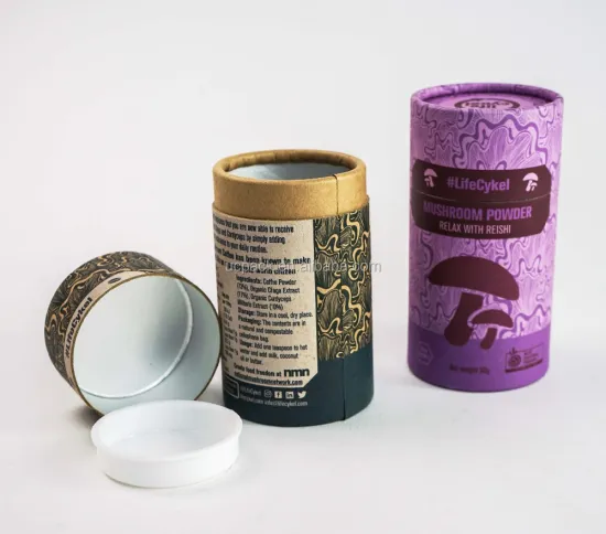 Cylinder Tube Food Round Cylinder Cardboard Tea Packaging