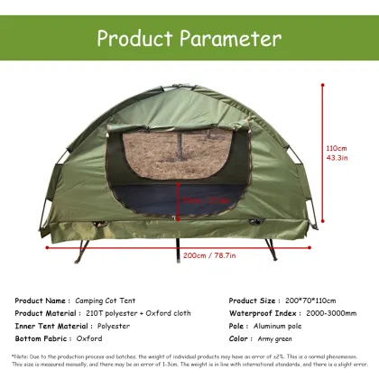 Recommended Outdoor Camping Off The Ground Folding Tent Waterproof And Cold Multi-Functional Camping Equipment Camp Bed Tent