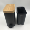 Bamboo Lid Rectangle Waste Bin