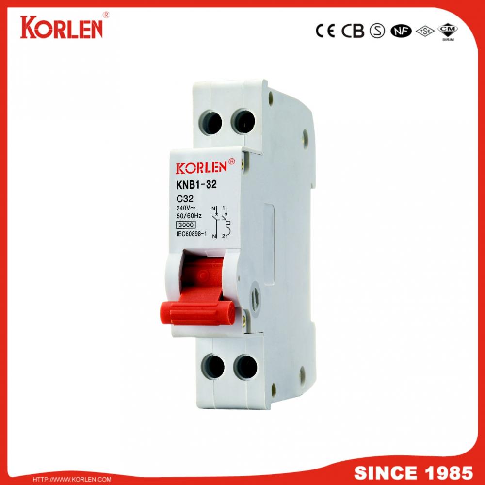 new type KNB1-63 Mini circuit breaker 1-63A MCB