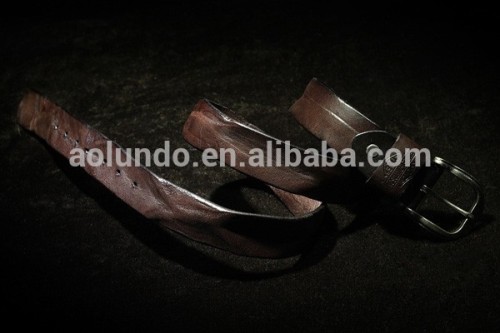 factory supply black genuine leather belt men