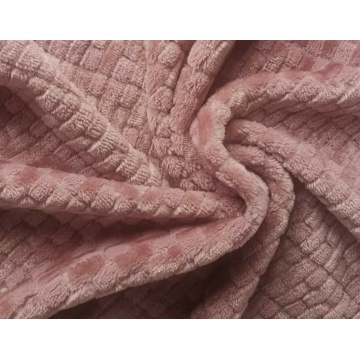 超柔らかい2トーン四角ジャキュードフランネルパジャマクロス