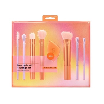 Polver Blusher Foundation Crening Set con pennello lucido alto