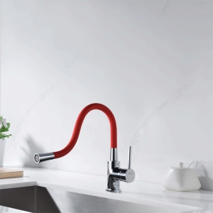 Deck Mounted Sink Kitchen Faucet In Red