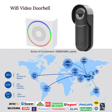 带 LED 夜灯的视频门对讲门铃