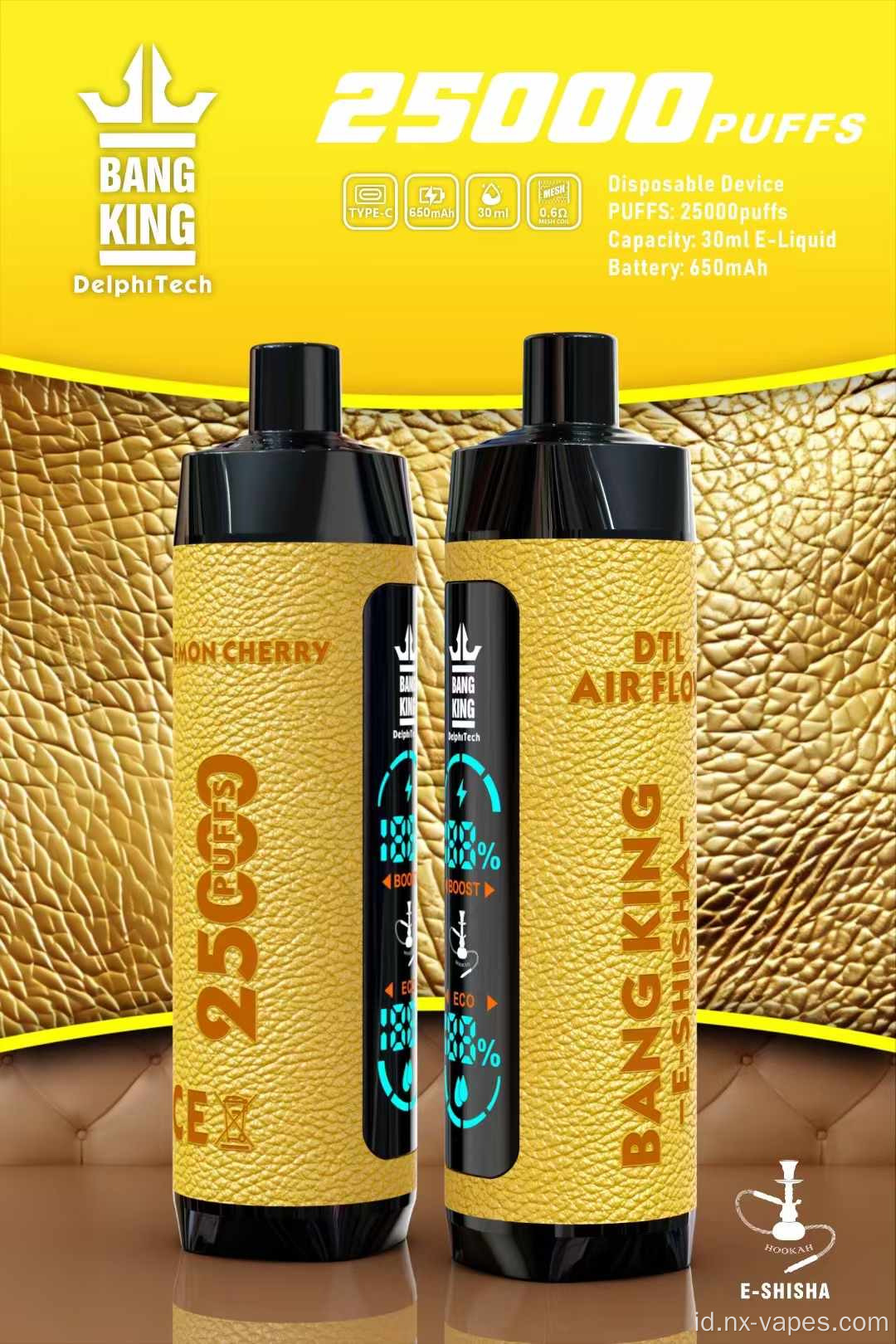 Bang King Shisha 25000 Puffs Vapes sekali pakai