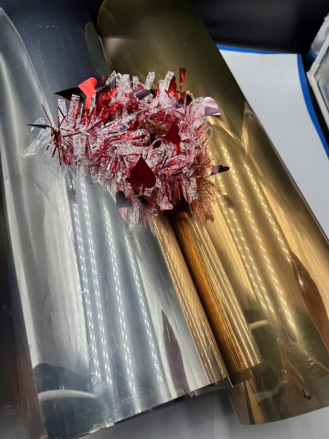 PVC/PET metallized film wedding ambiance decor