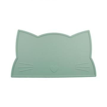 Stain Resistant Non-Slip Toddler Food Cat Shape Mats