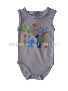 2013 cute pure white summer rompers vest baby clothing