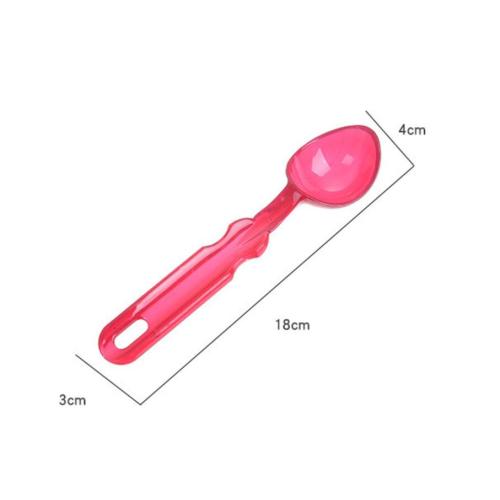 Clear dessert ice cream spoon