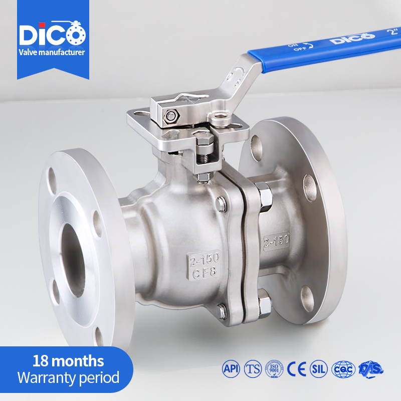 CE 2PC flange ball valve semiconductor, polycrystalline silicon, and lithium battery