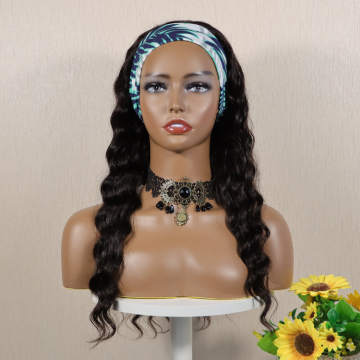 Wholesale price loose wave Headband Wig Human Hair For Black Women,Raw Virgin Human Hair Headband Wigs