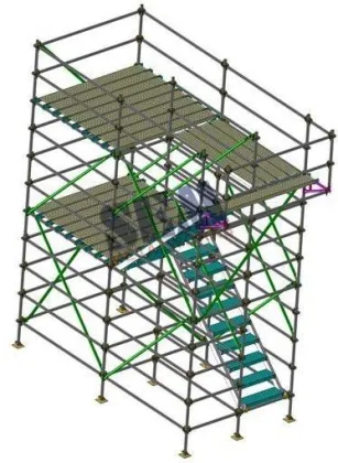 Q235 Steel Ringlock Systems Scaffold , Sgs Scaffolding , Construction Scaffolding