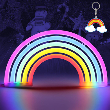 Decoración de letreros de neón de luz arcoiris LED