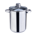 Asperges steamer pot met mesh mand glazen deksel