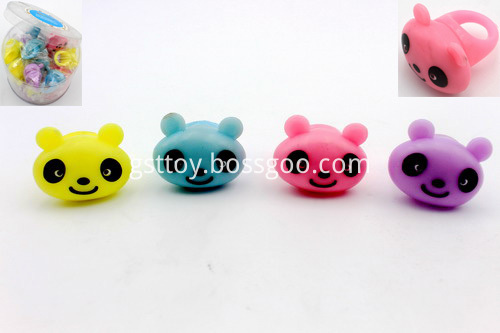 Light Up Panda Plastic Ring