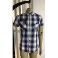 Men's Short Sleeve Button Down Collar Stripe Shirt