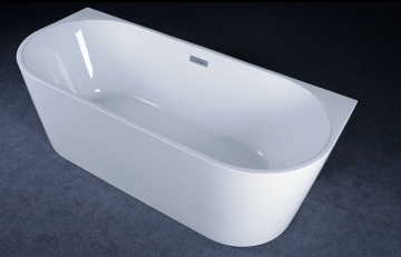 modern luxury bathtub back-to-wall