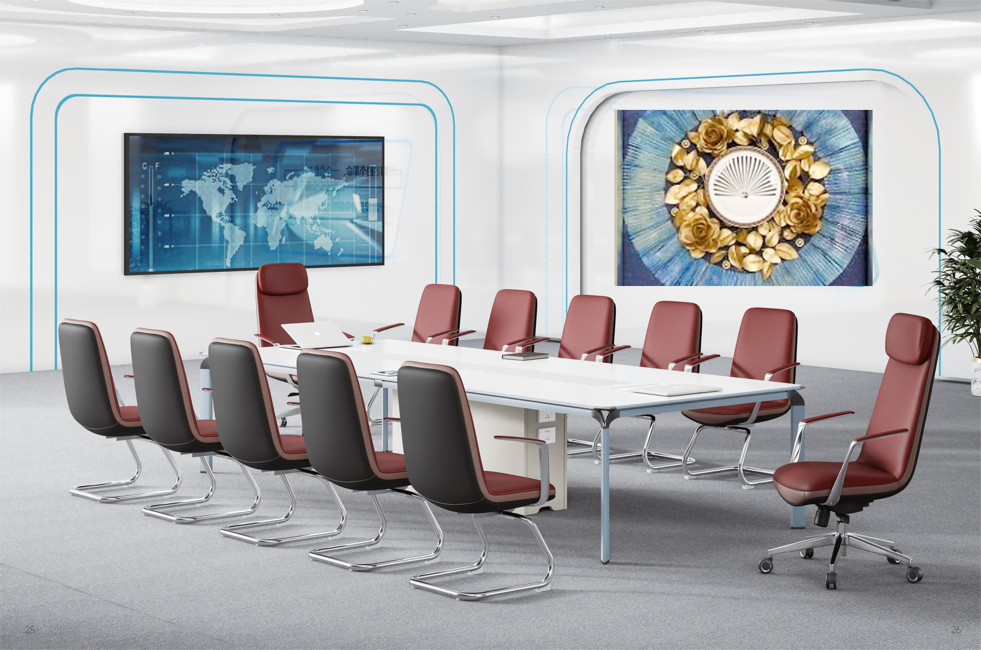 factory supplies office furniture modern furniture work conference room leather chair for boardroom for sale
