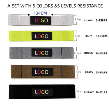 Low MOQ Long Fabric Resistance Band Set