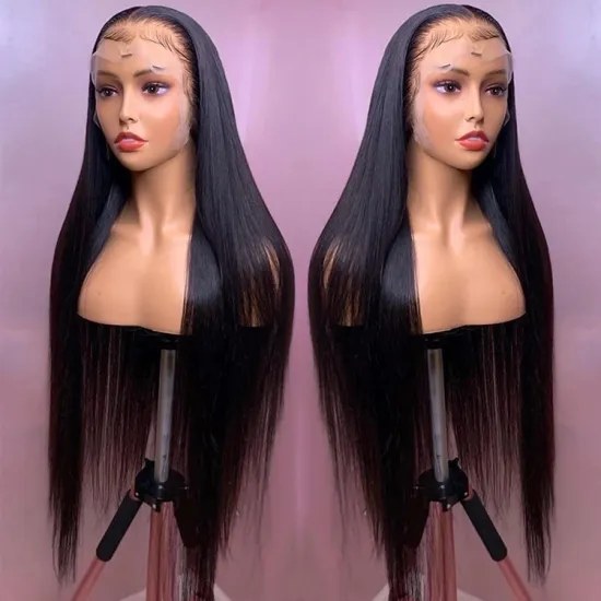 30 32 34 36 38 40 Inch Mink Brazilian HD Transparent frontal Lace Wig,10A 100% Natural Curly Lace Front Virgin Human Hair Wigs