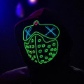 Máscara LED de Halloween con remache aterrador EL Wire