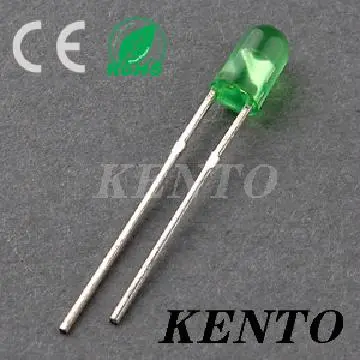5mm Round Green Diffused Long Feet Lens Led Diode