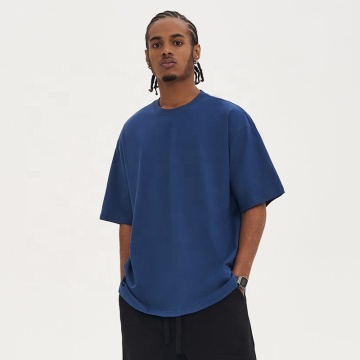 Custom High Quality Men's T-shirt Short Sleeve 220g Cotton Solid Unisex for Daily Wear